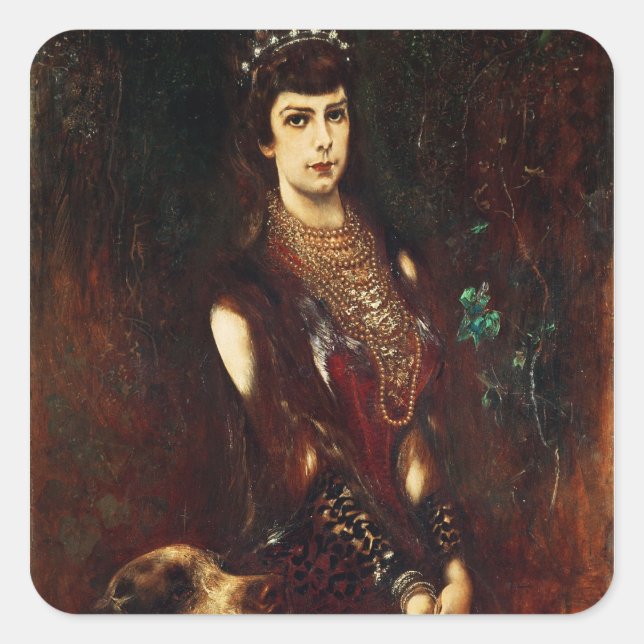 Empress Elizabeth of Austria, 1883 Square Sticker (Front)