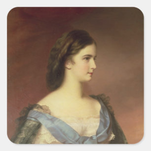 Empress Elizabeth of Bavaria as a young woman Square Sticker