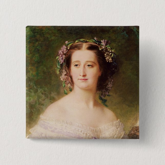 Empress Eugenie  and her Ladies in Waiting 15 Cm Square Badge (Front)