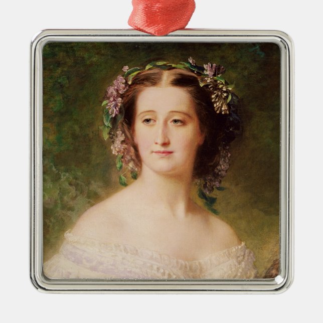 Empress Eugenie  and her Ladies in Waiting Metal Tree Decoration (Front)