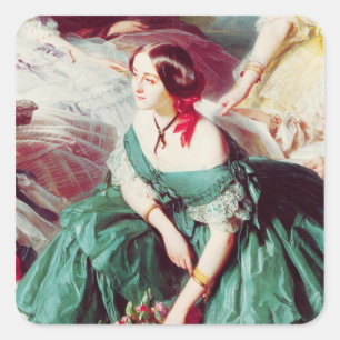 Empress Eugenie and her Ladies in Waiting Square Sticker
