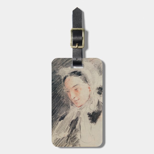 Empress Eugénie (black & red chalk) Luggage Tag (Front Vertical)