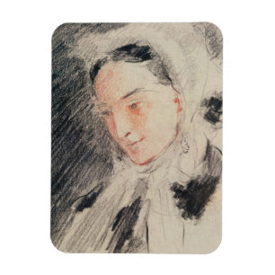 Empress Eugénie (black & red chalk) Magnet