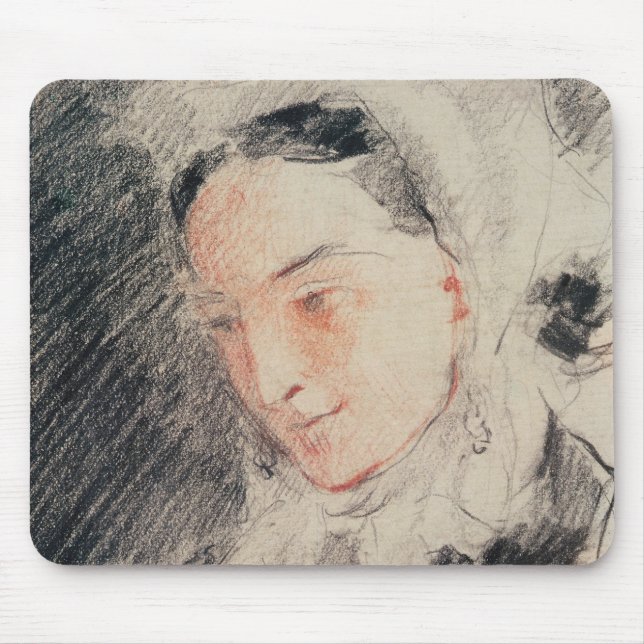 Empress Eugénie (black & red chalk) Mouse Mat (Front)