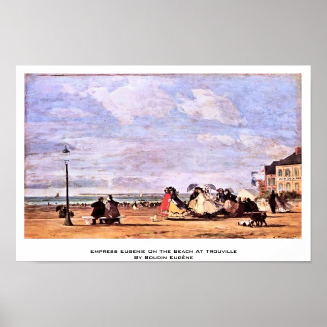 Empress Eugenie On The Beach At Trouville Poster (Front)
