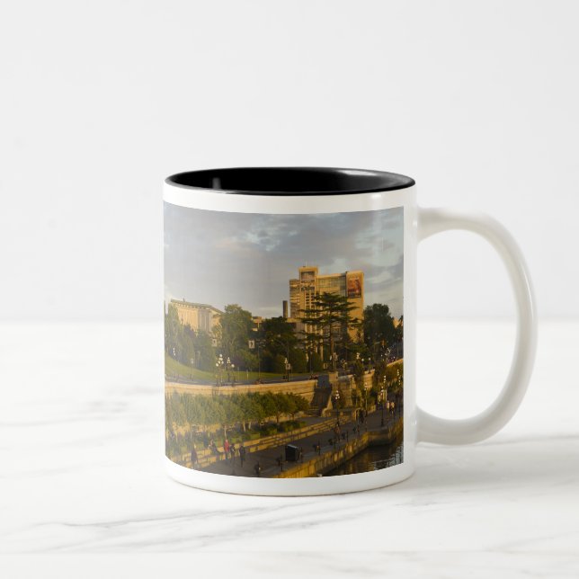 Empress Hotel and Inner Harbour waterfront, Two-Tone Coffee Mug (Right)