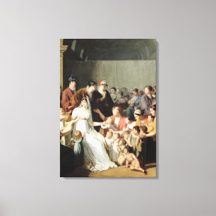 Empress Josephine Among the Children, 1806 Canvas Print