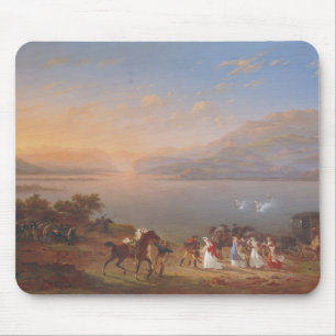 Empress Josephine  arriving to visit Napoleon Mouse Mat
