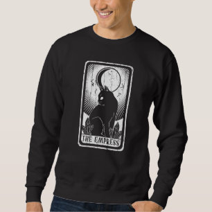 Empress Moon Cat Tarot Card Pagan Goblincore Goth  Sweatshirt