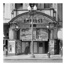 Empress Movie Theater, 1939. Vintage Photo