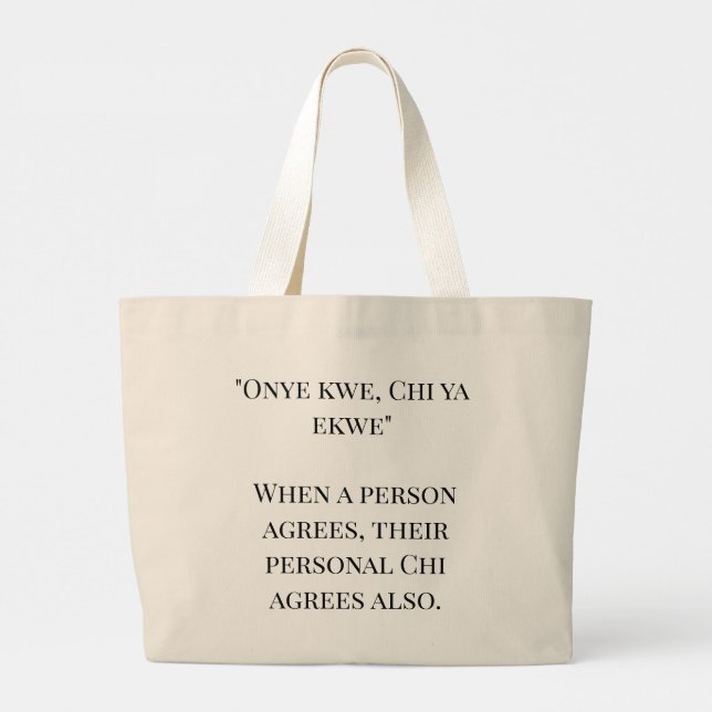 Empress of Abundance Large Tote Bag (Back)