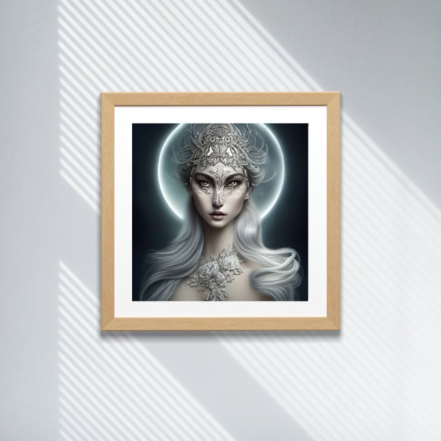 Empress of the Moon Beautiful Woman Digital Art Poster (Creator Uploaded)