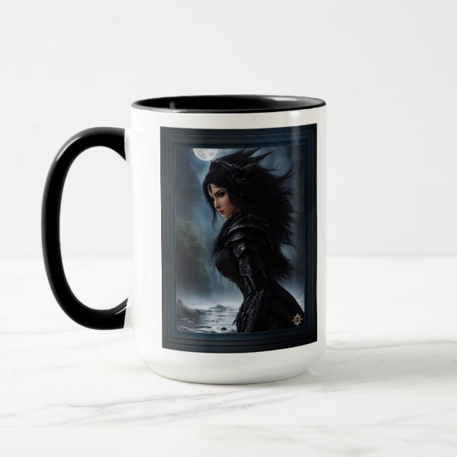 Empress Vampire Hunter AI Concept Art by Xzendor7 Mug (Left)