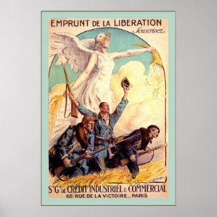 Emprunt de la Liberation ~ Vintage French WW1 Poster