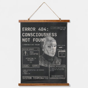 Emptied - Techno-Brutalist Streetwear Desgin Hanging Tapestry