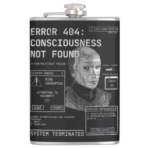 Emptied - Techno-Brutalist Streetwear Desgin Hip Flask