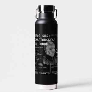 Emptied - Techno-Brutalist Streetwear Desgin Water Bottle