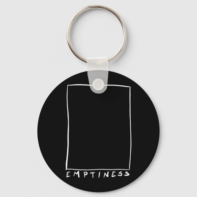 Emptiness Funny Sarcastic Humour Quote Emptiness Key Ring (Front)