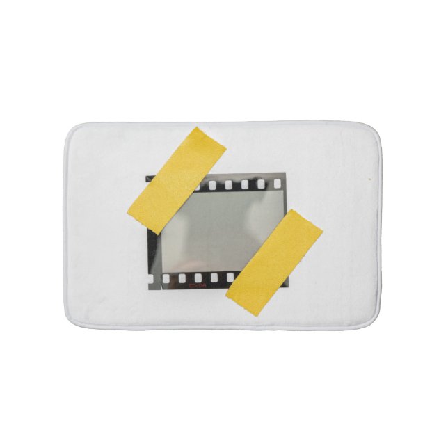 Empty 35mm film frame, yellow strips. bath mat (Front)