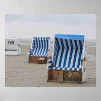 empty beach chairs on beach