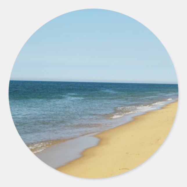 Empty Beach Classic Round Sticker (Front)