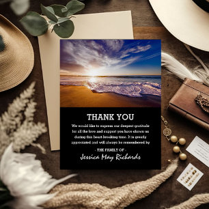 Empty Beach Thank You Ocean Funeral Photo