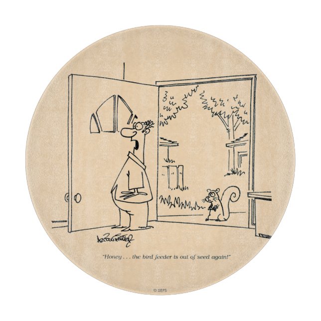 Empty Bird Feeder 2 Cutting Board (Front)