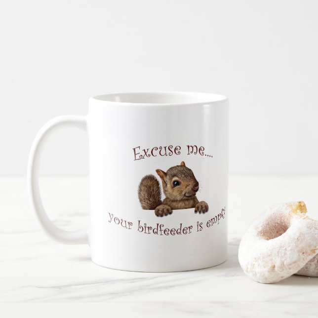 Empty Birdfeeder Coffee Mug (With Donut)