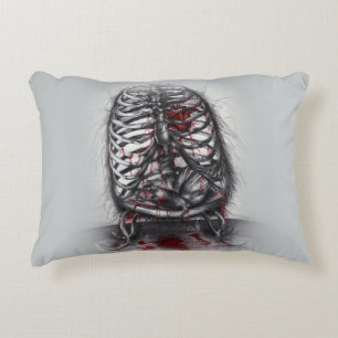 Empty Cage Anatomy Bird Heart Surreal Horror Art Decorative Cushion