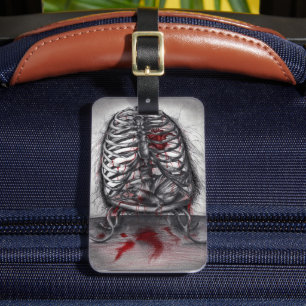 Empty Cage Anatomy Heart Surrealism Horror Art Luggage Tag