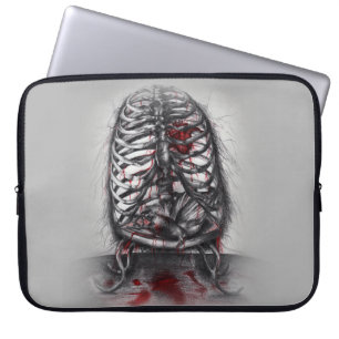 Empty Cage Anatomy Horror Art Laptop Sleeve