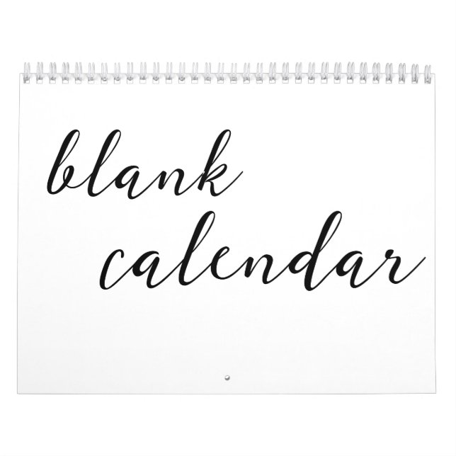Empty Calendar 2026 White Template (Cover)