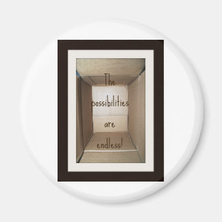 empty cardboard box2 magnet