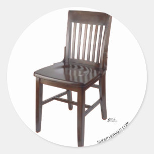 Empty Chair Classic Round Sticker