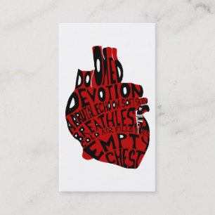 empty chest : anatomical heart business card
