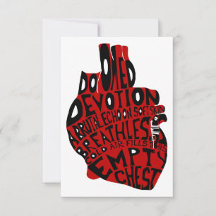 empty chest : anatomical heart invitation