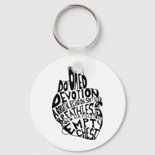 empty chest : anatomical heart key ring