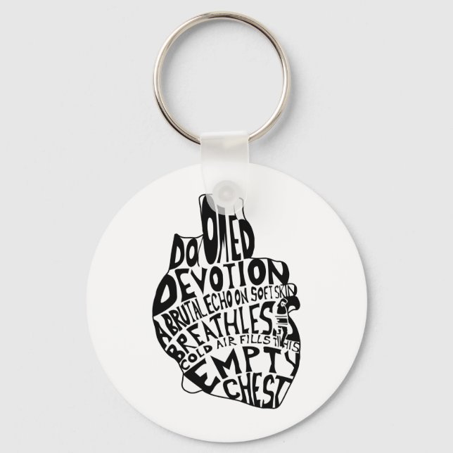empty chest : anatomical heart key ring (Front)