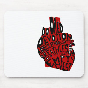 empty chest : anatomical heart mouse mat
