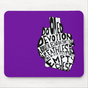 empty chest : anatomical heart mouse mat