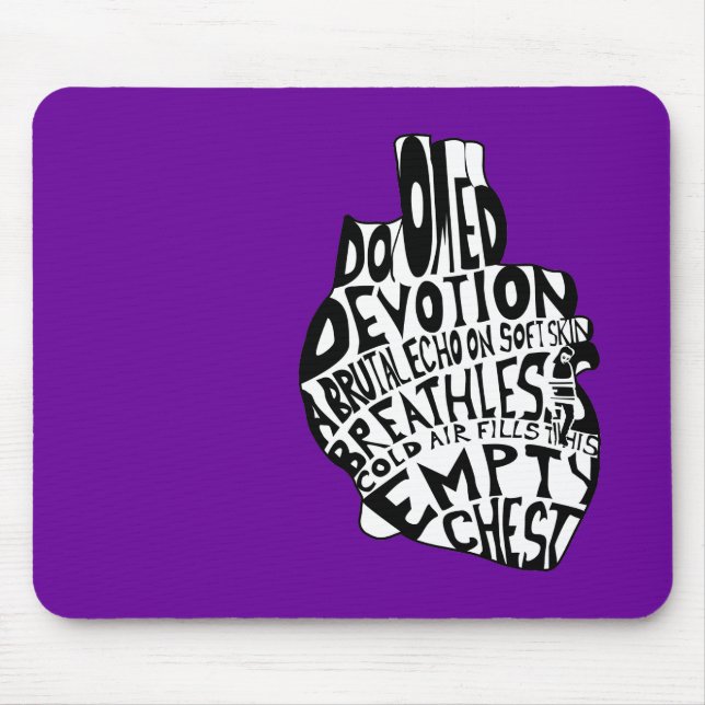 empty chest : anatomical heart mouse mat (Front)
