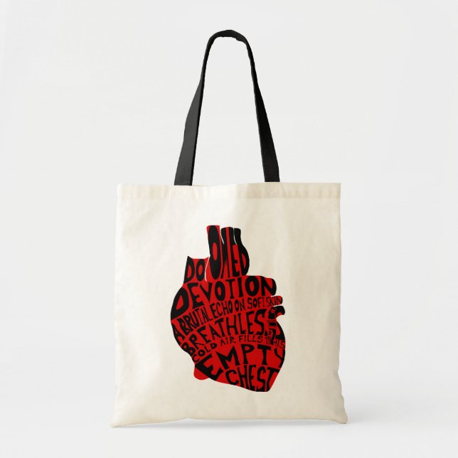 empty chest : anatomical heart tote bag (Front)