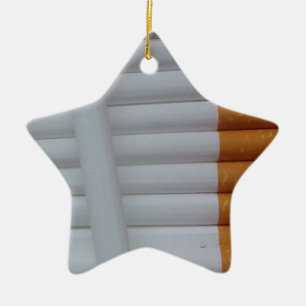Empty cigarettes grouped together ceramic tree decoration