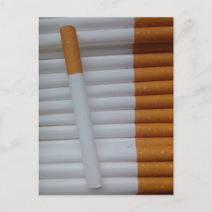 Empty cigarettes grouped together postcard