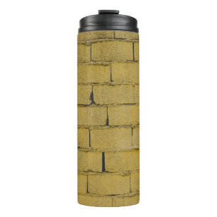 Empty concrete brick wall thermal tumbler