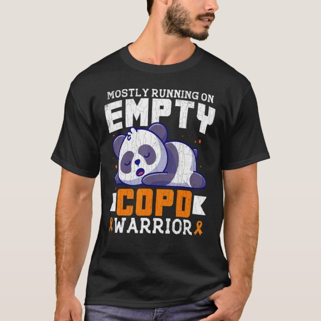 Empty COPD Warrior Awareness Support Month Orange  T-Shirt (Front)