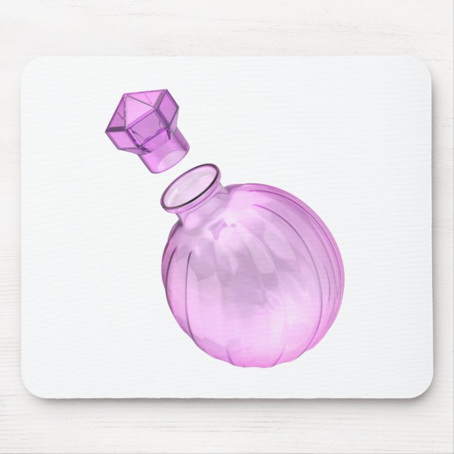 Empty decorative purple glass bottle mouse mat (Front)