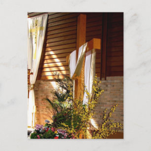 Empty Easter Cross of Jesus' Resurrection Holiday Postcard