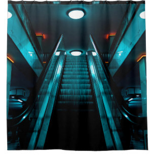 EMPTY ESCALATOR SHOWER CURTAIN