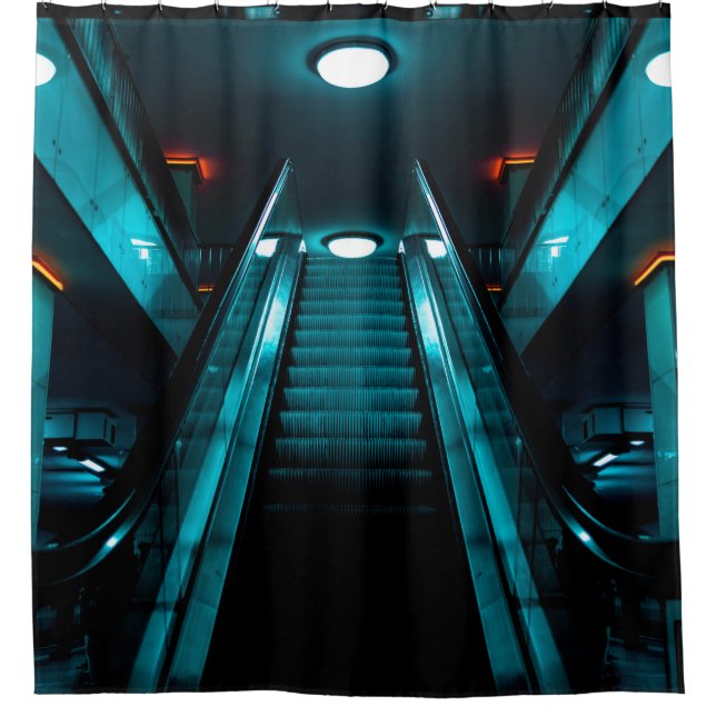 EMPTY ESCALATOR SHOWER CURTAIN (Front)